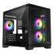 XTREME 500B WITH 3 ARGB FAN TEMPERED GLASS BLACK CASE